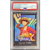 〔PSA10鑑定済〕ドン!!カード(英語/青背景/CS2023ワールドファイナル/モンキー・D・ルフィ)【-】{-}