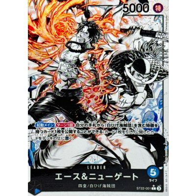 画像1: 〔状態A-〕エース&ニューゲート(パラレル/白黒版)【L/P】{ST22-001}