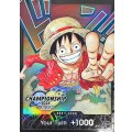 〔状態A-〕ドン!!カード(英語/2本指ピース/CS2024ワールドファイナル/モンキー・D・ルフィ)【-】{-}