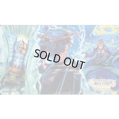 画像1: 〔状態A-〕プレイマット『ニューゲート＆マルコ＆ジョズ(TRESURE CUP WINNER)』【サプライ】{-}