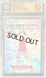 〔BGS9.5鑑定済〕モンキー・D・ルフィ(英語版/COLLEGE BASKETBALL US VOYAGE)【P】{P-055}