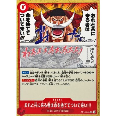 画像1: おれと共に来る者は命を捨ててついて来い!!!【UC】{OP16-020}