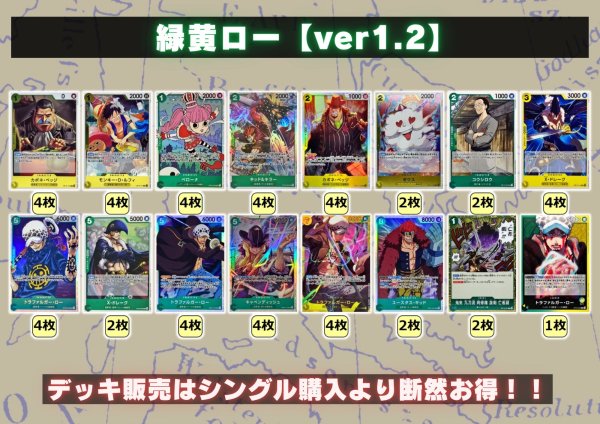 画像2: 緑黄ロー【ver1.2】{-} [デッキ販売] (2)