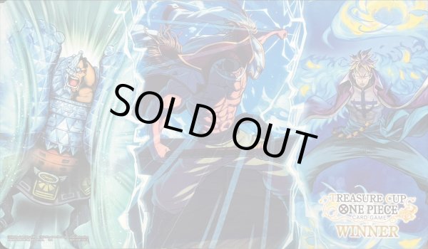 画像1: 〔状態A-〕プレイマット『ニューゲート＆マルコ＆ジョズ(TRESURE CUP WINNER)』【サプライ】{-} (1)