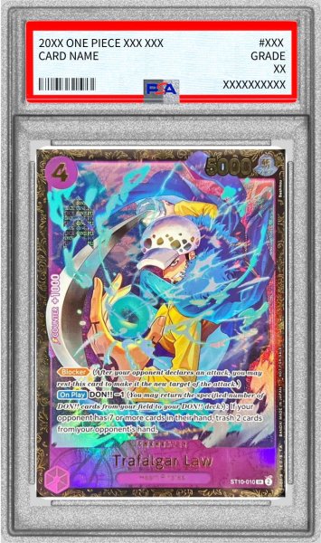 画像1: 〔※状態難/PSA10鑑定済〕トラファルガー・ロー(英語版/illust:Bashikou)【SR】{ST10-010} (1)