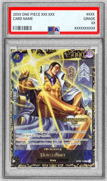 画像1: 〔PSA10鑑定済〕ボルサリーノ(英語版/CS2023/illust:tatsuya)【SR】{OP02-114} (1)
