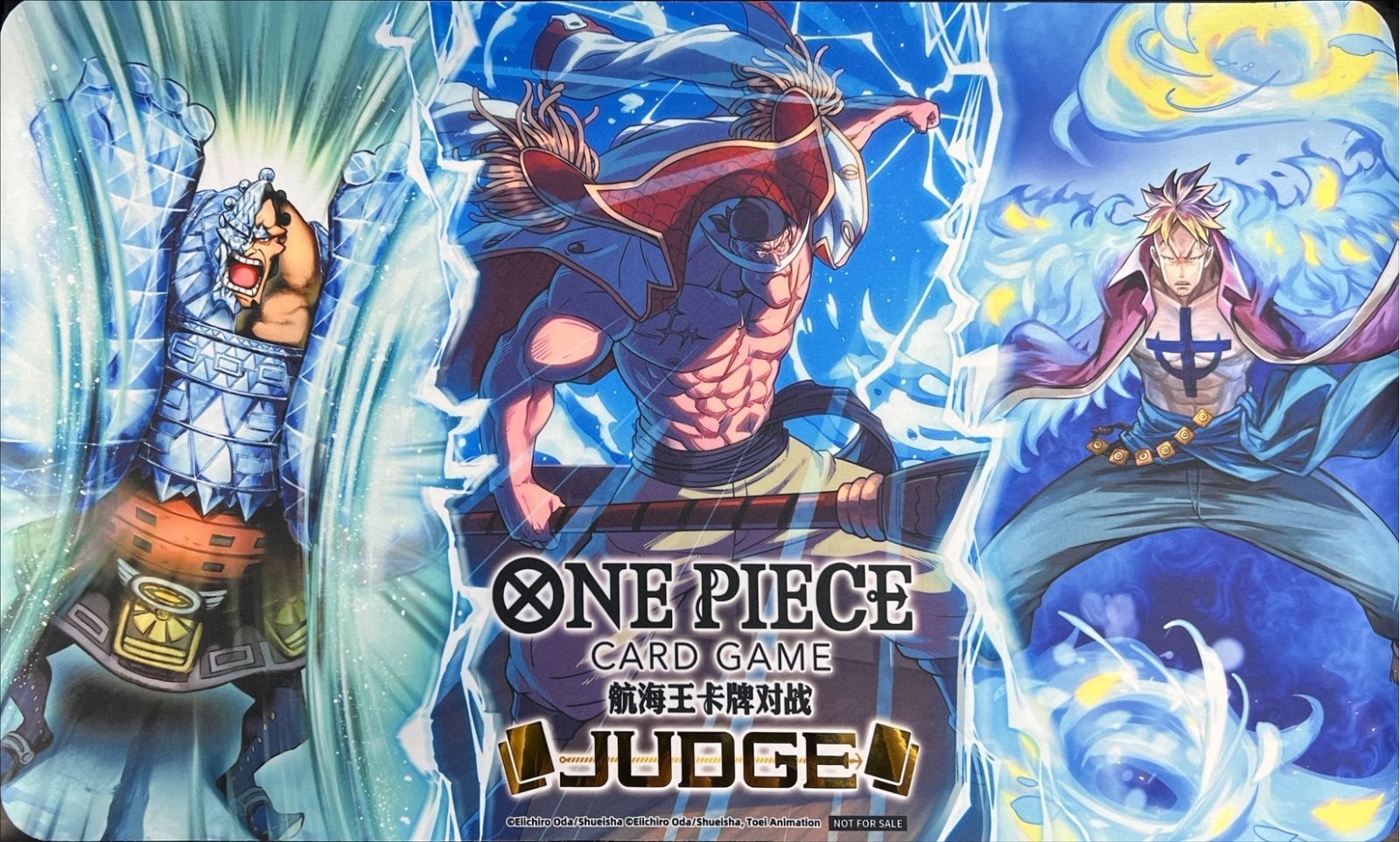 ワンピースカード マルコ プレイマット 韓国限定 JUDGE 状態A-〕プレイマット『ニューゲート＆マルコ＆ジョズ(JUDGE