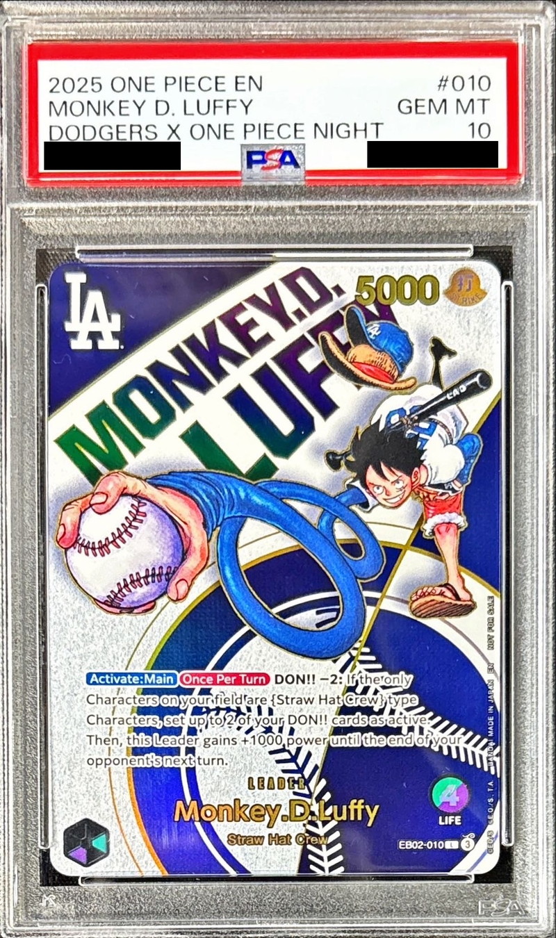 PSA10鑑定済〕モンキー・D・ルフィ(英語版/ドジャース)【L