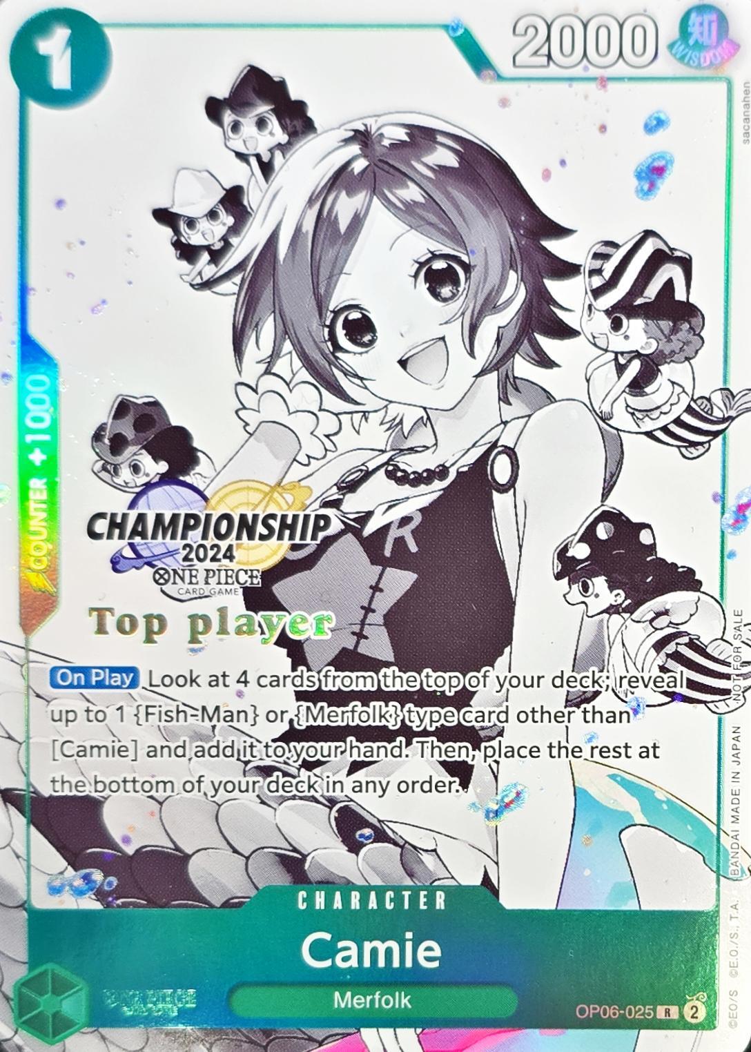 ケイミー(英語版/白黒/Top Player/CS2024illust:sacanahen)【R】{OP06-025}